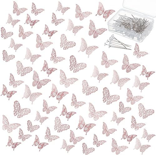 WEBEEDY 100 Stück Blumenstrauß Hochzeits Anstecknadeln 60 Stück 3D Roségold Schmetterlings Wanddekoration Kristall Strasssteine Für Hochzeit Geburtstag Party Dekoration WEBEEDY 100 Stück Blumenstrauß Hochzeits Anstecknadeln 60 Stück 3D Roségold Schmetterlings Wanddekoration Kristall Strasssteine Für Hochzeit Geburtstag Party Dekoration von WEBEEDY