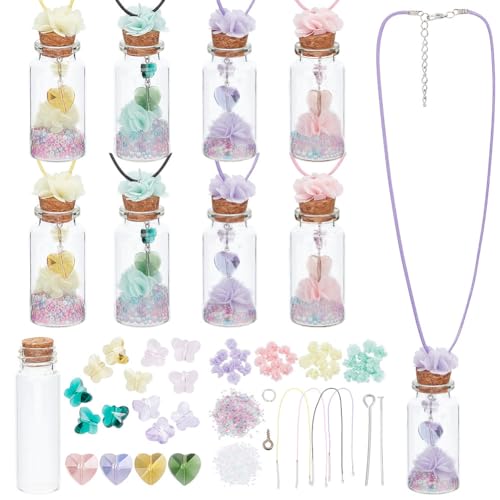 WEBEEDY 12 Sets Blumen-Glasflaschen-Halsketten-Set Wunschglasflaschen Hängende Ornamente Kleine Glasflasche Mit Korkstopfen Halskettenschnur Für Feengeburtstag, Hochzeit, Gastgeschenke, Heimdekoration WEBEEDY 12 Sets Blumen-Glasflaschen-Halsketten-Set Wunschglasflaschen Hängende Ornamente Kleine Glasflasche Mit Korkstopfen Halskettenschnur Für Feengeburtstag, Hochzeit, Gastgeschenke, Heimdekoration von WEBEEDY