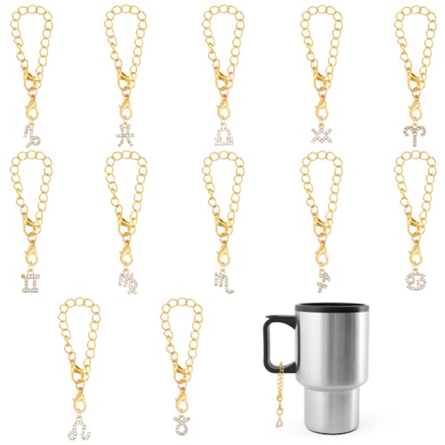 WEBEEDY 12 Sets Griff Personalisierter Anhänger Wasserflaschen-Anhänger Für Tassen Gewöhnliche Tassen Mit Griff Markierungsanhänger Mit Sternzeichen-Charms Für Geburtstagsfeiern Im Büro Und Zu Hause WEBEEDY 12 Sets Griff Personalisierter Anhänger Wasserflaschen-Anhänger Für Tassen Gewöhnliche Tassen Mit Griff Markierungsanhänger Mit Sternzeichen-Charms Für Geburtstagsfeiern Im Büro Und Zu Hause von WEBEEDY