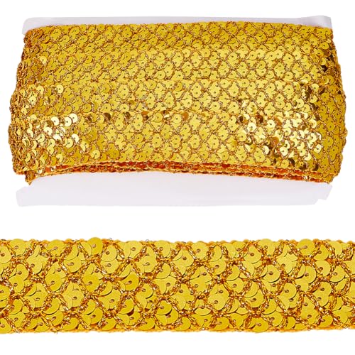 WEBEEDY 12 m Paillettenband 3.5 cm Breit Gold Kein Dehnbares Glitzer Paillettenband Für Heimdekoration Kleidungsaccessoires DIY Bastelprojekte WEBEEDY 12 m Paillettenband 3.5 cm Breit Gold Kein Dehnbares Glitzer Paillettenband Für Heimdekoration Kleidungsaccessoires DIY Bastelprojekte von WEBEEDY