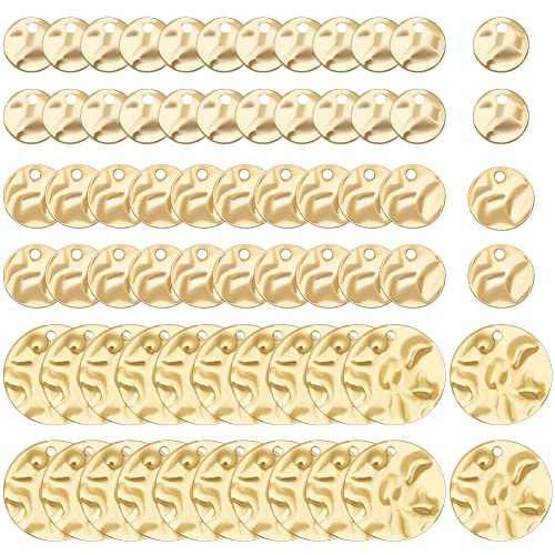 WEBEEDY 120 Stück 3 Größen Goldmünzen-Charms, runde Anhänger, Goldprägung, Rohlinge, Ohrringe, Charms, runde Charms für Armband, Ohrringe, Schmuck, Weihnachtsschmuckherstellung WEBEEDY 120 Stück 3 Größen Goldmünzen-Charms, runde Anhänger, Goldprägung, Rohlinge, Ohrringe, Charms, runde Charms für Armband, Ohrringe, Schmuck, Weihnachtsschmuckherstellung von WEBEEDY