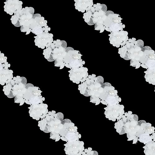WEBEEDY 15 Meter 3D Bandverzierung 1cm Weiße Perlenrosenblumen Stickereiborte Für DIY Bastelarbeiten Beim Nähen Hochzeitskleidzubehör Geschenkpapier Vorhänge Partydekor Freundschaftstag WEBEEDY 15 Meter 3D Bandverzierung 1cm Weiße Perlenrosenblumen Stickereiborte Für DIY Bastelarbeiten Beim Nähen Hochzeitskleidzubehör Geschenkpapier Vorhänge Partydekor Freundschaftstag von WEBEEDY