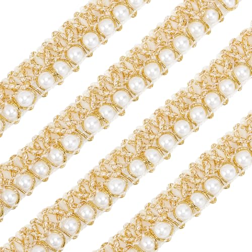 WEBEEDY 15 Yard Gold-Perlen-Spitzenbesatz 6 cm Breite Weiße Perlenapplikation Stickerei Spitze Band Trim für Sewing Hochzeit Brautkleid Home Decor Geschenkverpackungen WEBEEDY 15 Yard Gold-Perlen-Spitzenbesatz 6 cm Breite Weiße Perlenapplikation Stickerei Spitze Band Trim für Sewing Hochzeit Brautkleid Home Decor Geschenkverpackungen von WEBEEDY