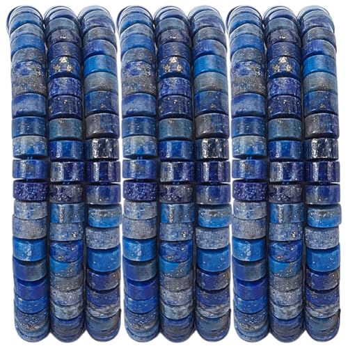 WEBEEDY 155 Stück Natürliche Lapislazuli Perlen Blau Lose Abstandperle Natürliche Steinperlen Für Die Herstellung von Schmuck Armbänder Ohrringe Mala Halskette Handwerk 2x4mm von WEBEEDY