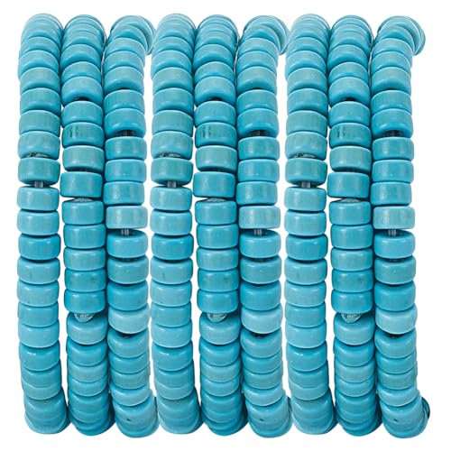 WEBEEDY 155 Stück natürliche türkisfarbene Abstandshalter, blaue Natursteinperlen, lose Abstandshalter für Schmuckherstellung, Armbänder, Ohrringe, Mala, Halsketten, Basteln, einzigartiges Geschenk, 2 WEBEEDY 155 Stück natürliche türkisfarbene Abstandshalter, blaue Natursteinperlen, lose Abstandshalter für Schmuckherstellung, Armbänder, Ohrringe, Mala, Halsketten, Basteln, einzigartiges Geschenk, 2 von WEBEEDY
