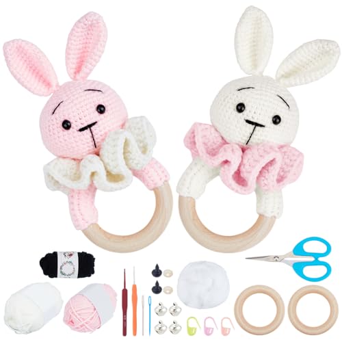 WEBEEDY 2 Komplettes Häkel-Set für Anfänger DIY Häkel Häschen Rassel Set Handgemachte Bärenrassel Mit Ausführlicher Anleitung Garn Haken Faden Für Erwachsene Geburtstagsgeschenk WEBEEDY 2 Komplettes Häkel-Set für Anfänger DIY Häkel Häschen Rassel Set Handgemachte Bärenrassel Mit Ausführlicher Anleitung Garn Haken Faden Für Erwachsene Geburtstagsgeschenk von WEBEEDY