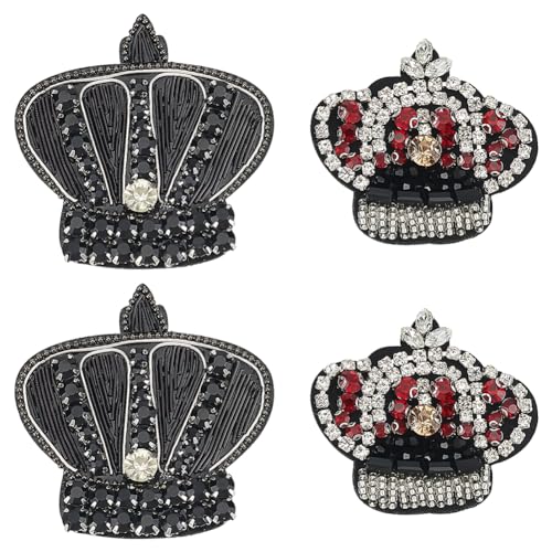WEBEEDY 2 Stile Kronen-Perlen-Patches Kristall-Strasssteine Zum Aufnähen Applikationen Imperiales König-Königin-Abzeichen Dekorative Patches Für Kleid, Hut, Rucksack, Tasche, Jacken, Jeans, Kleidung WEBEEDY 2 Stile Kronen-Perlen-Patches Kristall-Strasssteine Zum Aufnähen Applikationen Imperiales König-Königin-Abzeichen Dekorative Patches Für Kleid, Hut, Rucksack, Tasche, Jacken, Jeans, Kleidung von WEBEEDY