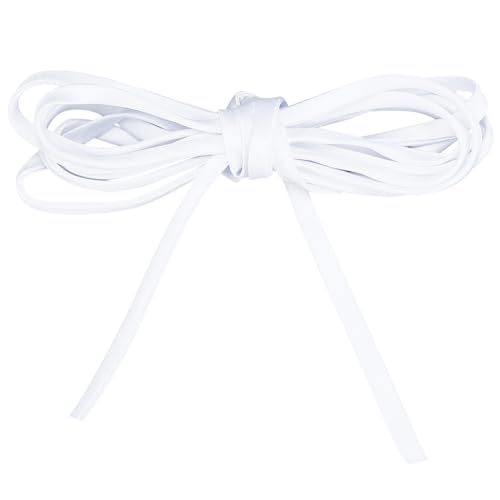 WEBEEDY 2 Stück Damen-Raffhalter Damen-Hochzeitskleid-Schlaufen Brautkleid-Korsett Satinband Verstellbare Passform Schnürung Weiße Träger Für Hochzeitskleid Reißverschluss-Ersatz Oder Knöpfe von WEBEEDY