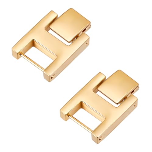 WEBEEDY 2 Stück Golduhr Oder Armband Mit Faltschließe Aus Edelstahl Verlängerungsschließe Für Uhrenarmband Aus Quadratischem Metall Ersatzteil Für Schmuckherstellung 2.4x1.6cm von WEBEEDY