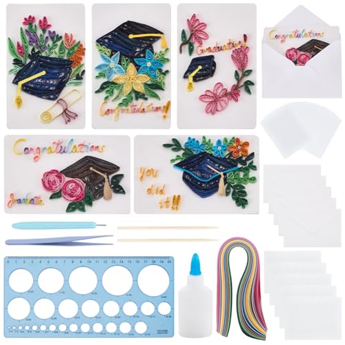 WEBEEDY 20 Set Mit DIY Blumen Abschluss Quilling Grußkarten Bastelset Papier Quilling Set Mit Briefumschläge und Anleitung Für Erwachsene Anfänger Handgemacht 5 Stile Blumen Abschlusskappe Grußkarte WEBEEDY 20 Set Mit DIY Blumen Abschluss Quilling Grußkarten Bastelset Papier Quilling Set Mit Briefumschläge und Anleitung Für Erwachsene Anfänger Handgemacht 5 Stile Blumen Abschlusskappe Grußkarte von WEBEEDY