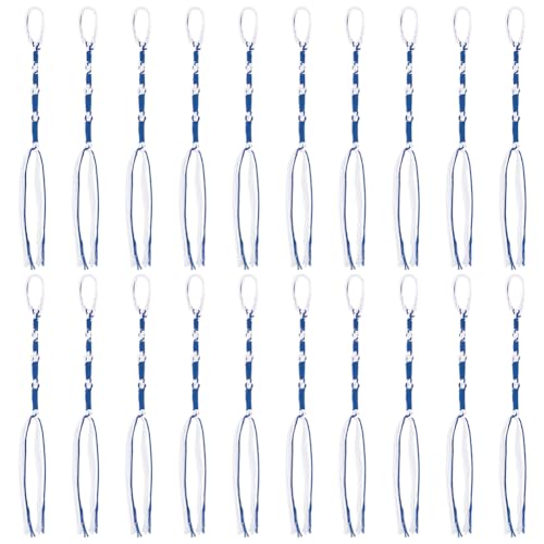 WEBEEDY 20 Stück Tzitzits Quaste Gebetsschal Zubehör Tzitzits Weiß Mit Blauem Faden Für Männer Frauen Gebetsdekoration Geschenke zu Weihnachten von WEBEEDY