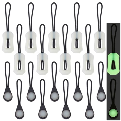 WEBEEDY 20 Stück leuchtende Reißverschluss-Ersatzteile, 2 Stile, leuchtet im Dunkeln, abnehmbare Reißverschlüsse, Kopfverlängerung, Reparatur für Handtasche, Geldbörse, Kleidung WEBEEDY 20 Stück leuchtende Reißverschluss-Ersatzteile, 2 Stile, leuchtet im Dunkeln, abnehmbare Reißverschlüsse, Kopfverlängerung, Reparatur für Handtasche, Geldbörse, Kleidung von WEBEEDY