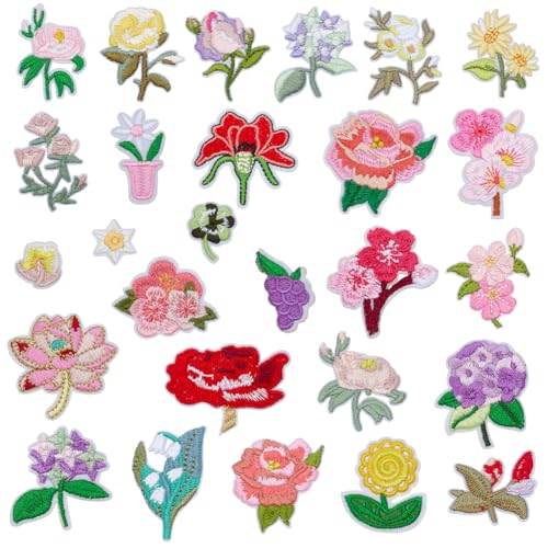 WEBEEDY 27 Arten Blumen-Aufnäher Set Nähen auf/Eisen auf Blume Aufnäher Elegante 3D Gestickte Blume Dekorative Aufnäher Applique für DIY Kleidung Taschen Hüte Schuhe WEBEEDY 27 Arten Blumen-Aufnäher Set Nähen auf/Eisen auf Blume Aufnäher Elegante 3D Gestickte Blume Dekorative Aufnäher Applique für DIY Kleidung Taschen Hüte Schuhe von WEBEEDY