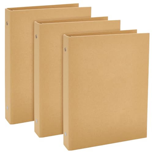 WEBEEDY 3 Stück A5 Kraftpapier, Hardcover, 6 Ringbücher, nachfüllbarer Planer, Tagebuch, Notizbuch, Schutz für A5-Blätter, Büro, Meeting, Reisen, Schreibwaren, 17 x 23 cm WEBEEDY 3 Stück A5 Kraftpapier, Hardcover, 6 Ringbücher, nachfüllbarer Planer, Tagebuch, Notizbuch, Schutz für A5-Blätter, Büro, Meeting, Reisen, Schreibwaren, 17 x 23 cm von WEBEEDY