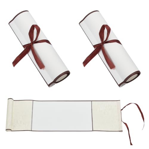 WEBEEDY 3 Stück Leerrolle Papier Zum Schreiben Hängende Schriftrolle Aus Papier Mit Holzstäben Zur Wandmontage Leer Für Chinesische Kalligrafie Malerei Wohndeko Zum Aufhängen 50x15cm WEBEEDY 3 Stück Leerrolle Papier Zum Schreiben Hängende Schriftrolle Aus Papier Mit Holzstäben Zur Wandmontage Leer Für Chinesische Kalligrafie Malerei Wohndeko Zum Aufhängen 50x15cm von WEBEEDY