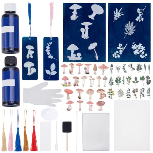 WEBEEDY 30 Cyanotypie-Druckpapier Set mit 10 Stück Lesezeichen Für Cyanotypie Pilzfarn Naturdruckpapier Hochsensibles Sonnenpapier Für Erwachsene DIY Bastelprojekte WEBEEDY 30 Cyanotypie-Druckpapier Set mit 10 Stück Lesezeichen Für Cyanotypie Pilzfarn Naturdruckpapier Hochsensibles Sonnenpapier Für Erwachsene DIY Bastelprojekte von WEBEEDY