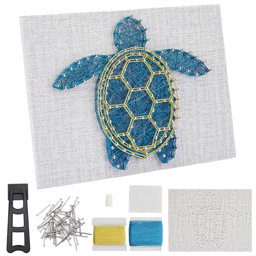 WEBEEDY 3D String Art Kit für Erwachsene Anfänger, DIY Meeresschildkröte String Art Supplies mit Nägeln Saiten Rahmen und allem Zubehör, Erwachsene Kunst und Handwerk Kit für Home Wall Decor Kreatives WEBEEDY 3D String Art Kit für Erwachsene Anfänger, DIY Meeresschildkröte String Art Supplies mit Nägeln Saiten Rahmen und allem Zubehör, Erwachsene Kunst und Handwerk Kit für Home Wall Decor Kreatives von WEBEEDY