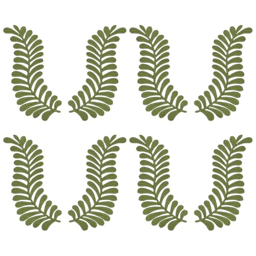 WEBEEDY 4 Paar Blätter zum Aufbügeln auf grüne Applikationen zum Aufnähen auf bestickte Blatt-Flicken für Hochzeitskleid, DIY, Nähen, Handwerk, Handtaschen, Jacken, Kleidung, Dekor, 19 x 7 cm WEBEEDY 4 Paar Blätter zum Aufbügeln auf grüne Applikationen zum Aufnähen auf bestickte Blatt-Flicken für Hochzeitskleid, DIY, Nähen, Handwerk, Handtaschen, Jacken, Kleidung, Dekor, 19 x 7 cm von WEBEEDY