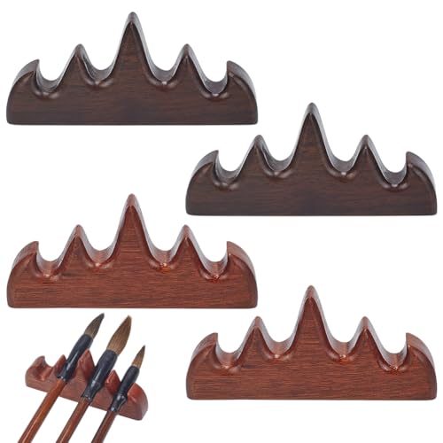 WEBEEDY 4 Stk. Holz Pinselhalter Chinesische Kalligraphie Pinselablage Malpinselhalterung Für Aquarellpinsel Halterung Für Kalligraphie Schreibutensilien WEBEEDY 4 Stk. Holz Pinselhalter Chinesische Kalligraphie Pinselablage Malpinselhalterung Für Aquarellpinsel Halterung Für Kalligraphie Schreibutensilien von WEBEEDY