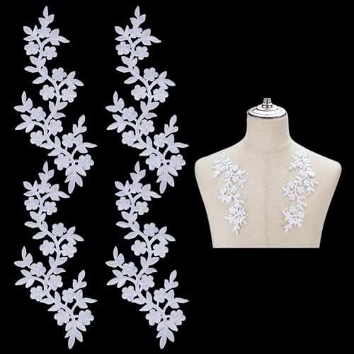 WEBEEDY 4 Stück Spitzenblumen Zum Aufbügeln Weiße Aufnäher Für Kleidungsstücke Nähen Stickereien Verzierungen Blumen Spitzenapplikation Für DIY-Kleid, Hochzeitskleid, Kleidung, Bastelzubehör WEBEEDY 4 Stück Spitzenblumen Zum Aufbügeln Weiße Aufnäher Für Kleidungsstücke Nähen Stickereien Verzierungen Blumen Spitzenapplikation Für DIY-Kleid, Hochzeitskleid, Kleidung, Bastelzubehör von WEBEEDY
