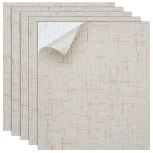 WEBEEDY 5 Stück Selbstklebendes Leinwand Reparaturflicken 20.5x25cm Canvas Reparaturband Wasserdichte Stoffreparaturflicken Für Sofa Möbel Zelte Bootsabdeckung Kleidung Beige von WEBEEDY