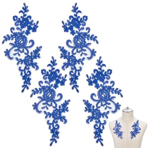 WEBEEDY 6 Paar Spitzen-Stickerei-Applikations-Patch Blau Bestickt Zum Aufnähen, Aufkleber, Nähen, Stickerei-Patch Kleidungszubehör Für DIY-Kleidung, Kleid, Braut, Hochzeitskleid WEBEEDY 6 Paar Spitzen-Stickerei-Applikations-Patch Blau Bestickt Zum Aufnähen, Aufkleber, Nähen, Stickerei-Patch Kleidungszubehör Für DIY-Kleidung, Kleid, Braut, Hochzeitskleid von WEBEEDY