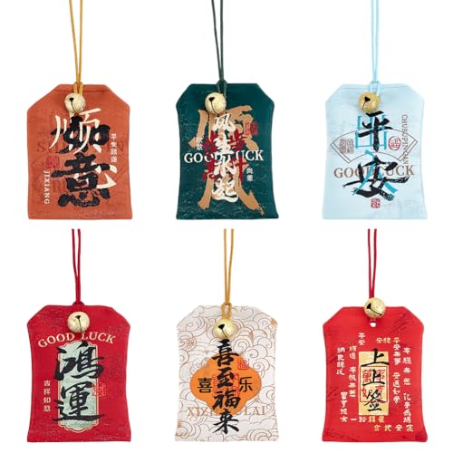 WEBEEDY 6 Stile Japanische Omamori Amulette Handgefertigt Traditionelle Japanische Glücksanhänger Für Segen Gesundheit Reichtum Erfolg Verkehrssicherheit WEBEEDY 6 Stile Japanische Omamori Amulette Handgefertigt Traditionelle Japanische Glücksanhänger Für Segen Gesundheit Reichtum Erfolg Verkehrssicherheit von WEBEEDY