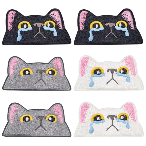 WEBEEDY 6 Stile Niedliche Katze Bügeleisen Auf Patches Niedliche Bestickte Applikation Nähen von Aufnähern DIY Handwerksapplikationen Verzierungen Für Kleidungstasche Kleider Hüte Dekor WEBEEDY 6 Stile Niedliche Katze Bügeleisen Auf Patches Niedliche Bestickte Applikation Nähen von Aufnähern DIY Handwerksapplikationen Verzierungen Für Kleidungstasche Kleider Hüte Dekor von WEBEEDY