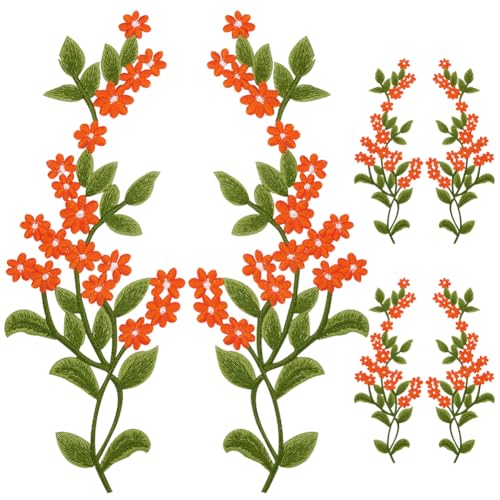 WEBEEDY 6 Stück Blatt Nähen Stickerei Applikation Orange Gänseblümchen Muster Nähen Spitze Applikation Bestickt Blumen Stoff Patch Dekorative Patches Für Kleidung Taschen Kostüm Handwerk 3 Paare WEBEEDY 6 Stück Blatt Nähen Stickerei Applikation Orange Gänseblümchen Muster Nähen Spitze Applikation Bestickt Blumen Stoff Patch Dekorative Patches Für Kleidung Taschen Kostüm Handwerk 3 Paare von WEBEEDY