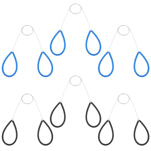 WEBEEDY 6 Stück TonschneiderTöpfer-Draht-Werkzeuge Töpfer-Abschneidedraht-Werkzeuge Und Zubehör Für Töpferscheiben Und Tonkünstler, Die Ton-Keramik-Griffe Herstellen, Blauer Und Schwarzer Griff von WEBEEDY