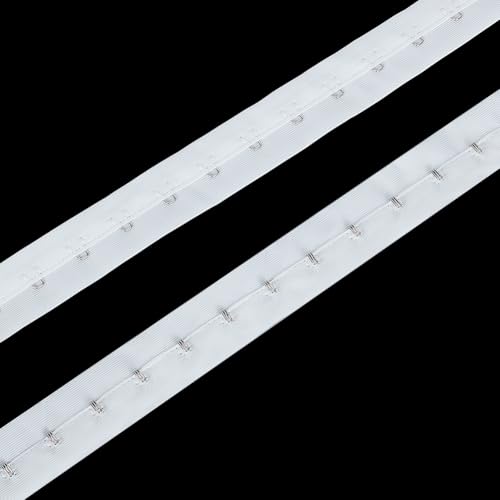 WEBEEDY 7 Yards Weißes Haken und Ösen Band zum Nähen, 2.7 cm Einreihiges Korsett Trim Befestigungsband mit Haken und Eye Bar Kantenband für Unterwäsche Brautkleid WEBEEDY 7 Yards Weißes Haken und Ösen Band zum Nähen, 2.7 cm Einreihiges Korsett Trim Befestigungsband mit Haken und Eye Bar Kantenband für Unterwäsche Brautkleid von WEBEEDY