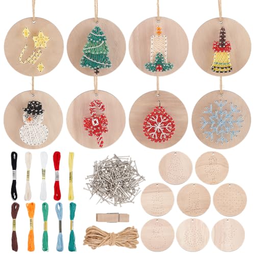 WEBEEDY 8 Styles DIY String Art Kit Weihnachtsthema String Art Hängedekorationen Handwerk Mit Fäden Für Erwachsene Anfänger Familienfeier Weihnachtsbaum Anhänger Dekor 10 * 10cm WEBEEDY 8 Styles DIY String Art Kit Weihnachtsthema String Art Hängedekorationen Handwerk Mit Fäden Für Erwachsene Anfänger Familienfeier Weihnachtsbaum Anhänger Dekor 10 * 10cm von WEBEEDY