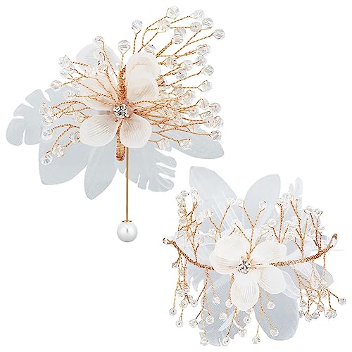 WEBEEDY Blumen Handgelenk Anstecknadel Boutonniere-Set Künstliche Blume Handgelenk-Anstecknadel, Armbänder Künstliche Hochzeit Zubehör für Bräutigam Braut WEBEEDY Blumen Handgelenk Anstecknadel Boutonniere-Set Künstliche Blume Handgelenk-Anstecknadel, Armbänder Künstliche Hochzeit Zubehör für Bräutigam Braut von WEBEEDY