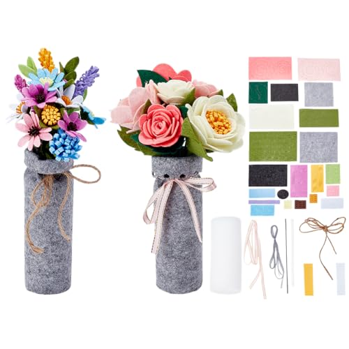 WEBEEDY DIY Filz Blumen Vase Handwerk Kit für Erwachsene Handmade schöne Blume Handwerk Kit mit Anleitung für Anfänger DIY Filz Blumenstrauß Kit Vase Kunst und Handwerk für Home Decoration, 2 Sets WEBEEDY DIY Filz Blumen Vase Handwerk Kit für Erwachsene Handmade schöne Blume Handwerk Kit mit Anleitung für Anfänger DIY Filz Blumenstrauß Kit Vase Kunst und Handwerk für Home Decoration, 2 Sets von WEBEEDY