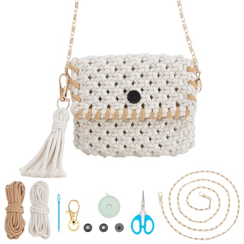 WEBEEDY DIY Makramee-Geldbörsen-Set Bohemian-Umhängetasche Mini Umhängetasche Mit Metallriemen Taschenkette Für Erwachsene Anfänger Häkeltaschen Urlaub Stranddekoration, Mit Video-Beschreibung WEBEEDY DIY Makramee-Geldbörsen-Set Bohemian-Umhängetasche Mini Umhängetasche Mit Metallriemen Taschenkette Für Erwachsene Anfänger Häkeltaschen Urlaub Stranddekoration, Mit Video-Beschreibung von WEBEEDY