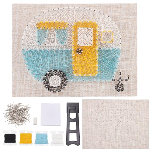 WEBEEDY DIY String Art Kit, Cartoon-Auto-Bastelset, Kreative Bastelsets Für Mädchen Und Jungen, Erwachsene, Zuhause, Wand, Tischdekoration WEBEEDY DIY String Art Kit, Cartoon-Auto-Bastelset, Kreative Bastelsets Für Mädchen Und Jungen, Erwachsene, Zuhause, Wand, Tischdekoration von WEBEEDY