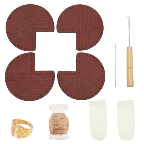 WEBEEDY DIY Taschenecken Reparaturset DIY Kit Für Tascheneckenschutz Leder Nähset Mit Taschenecke Patch Kegel Nadel Faden Und Fingerkuppen Lederbeutel Reparatur Nähprojekte WEBEEDY DIY Taschenecken Reparaturset DIY Kit Für Tascheneckenschutz Leder Nähset Mit Taschenecke Patch Kegel Nadel Faden Und Fingerkuppen Lederbeutel Reparatur Nähprojekte von WEBEEDY