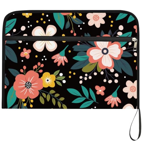 WEBEEDY Fächermappe mit 13 Taschen, Boho-Blume, erweiterbare Ordner für Dokumente, Akkordeon-Aktenordner mit 12 farbigen Etiketten für Papier, Briefe, Rechnung, Reisen, Bürobedarf, A4-Größe WEBEEDY Fächermappe mit 13 Taschen, Boho-Blume, erweiterbare Ordner für Dokumente, Akkordeon-Aktenordner mit 12 farbigen Etiketten für Papier, Briefe, Rechnung, Reisen, Bürobedarf, A4-Größe von WEBEEDY