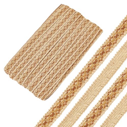 WEBEEDY Goldener Stoffbesatz Mit Rautenstreifen 13 Yard Gimp Borte Aus Polyester Spitzenband Für Näharbeiten Und Bastelprojekte Vorhangkantenverzierungen Geschenkpapier Weihnachtsdekoration 15mm WEBEEDY Goldener Stoffbesatz Mit Rautenstreifen 13 Yard Gimp Borte Aus Polyester Spitzenband Für Näharbeiten Und Bastelprojekte Vorhangkantenverzierungen Geschenkpapier Weihnachtsdekoration 15mm von WEBEEDY