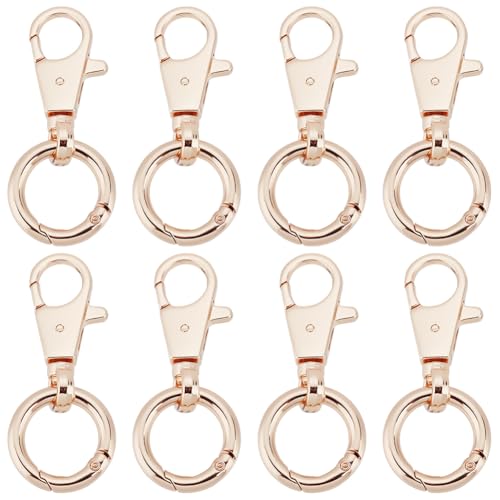 WEBEEDY Karabinerhaken mit doppelter Öffnung, Metall-Karabinerhaken, Schlüsselanhänger-Clip mit Schlüsselring für selbstgemachte Schlüsselanhänger, Schlüsselbänder, Schmuck, Bastelarbeiten, Taschen WEBEEDY Karabinerhaken mit doppelter Öffnung, Metall-Karabinerhaken, Schlüsselanhänger-Clip mit Schlüsselring für selbstgemachte Schlüsselanhänger, Schlüsselbänder, Schmuck, Bastelarbeiten, Taschen von WEBEEDY