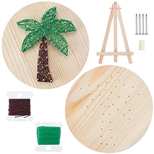 WEBEEDY Kokosnussbaum DIY String Art Kit für Anfänger String Art Nail String Art Kit Einzigartiges Geschenk Crafts Kit für Erwachsene und Kinder Home Wanddekorationen von WEBEEDY