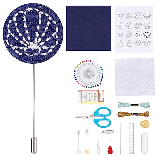 WEBEEDY Sashiko Kit DIY 12 Sets Sashiko Broschen In 4 Stilen, Japanisches Traditionelles Muster-Stickerei-Nähset Mit Komplettem Nähzubehör WEBEEDY Sashiko Kit DIY 12 Sets Sashiko Broschen In 4 Stilen, Japanisches Traditionelles Muster-Stickerei-Nähset Mit Komplettem Nähzubehör von WEBEEDY