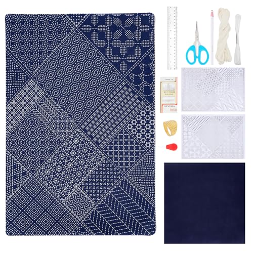 WEBEEDY Sashiko Tee-Matte Bastelset DIY Sashiko Muster Kit Enthält Sashiko Vorlagen Sashiko Faden Nadeln Und Stoff Für Anfänger Japanisches Stickset Einweihungsgeschenk WEBEEDY Sashiko Tee-Matte Bastelset DIY Sashiko Muster Kit Enthält Sashiko Vorlagen Sashiko Faden Nadeln Und Stoff Für Anfänger Japanisches Stickset Einweihungsgeschenk von WEBEEDY