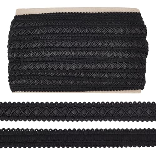 WEBEEDY Schwarzes Stoffband Zum Nähen 15 Yard Gewebtes Spitzenband Für Polsterkanten Stoffzopfbesatz Für DIY Bastelprojekte Hochzeitsbedarf Geschenkpapier Wohnkultur,1.8cm Breite WEBEEDY Schwarzes Stoffband Zum Nähen 15 Yard Gewebtes Spitzenband Für Polsterkanten Stoffzopfbesatz Für DIY Bastelprojekte Hochzeitsbedarf Geschenkpapier Wohnkultur,1.8cm Breite von WEBEEDY