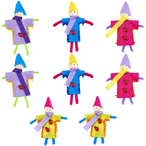 WEBEEDY Wichtel-Filz-Set DIY Näh-Bastelset Bastelpuppe Für Kinder, Die Näh-Bastelset DIY-Zwerg-Handwerk-Handgemachter Gnome-Gnome-Fun-Kit DIY-Zwerg-Zubehör Machen von WEBEEDY