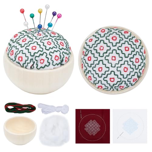 WEBEEDYY DIY Sashiko-Nadelkissen Mit Holzsockel 2 Sets Traditioneller Stil Nadelhalter Stickerei Nähset Blumendruck Baumwollstoff Nadelkissen Für Zuhause Einweihungsgeschenk WEBEEDYY DIY Sashiko-Nadelkissen Mit Holzsockel 2 Sets Traditioneller Stil Nadelhalter Stickerei Nähset Blumendruck Baumwollstoff Nadelkissen Für Zuhause Einweihungsgeschenk von WEBEEDY