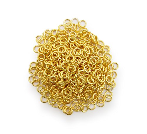 Binderinge/jump Rings 4mm Durchmesser Farbe Gold 15g ca.420 Stk von WEBandBUY