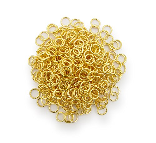 Binderinge/jump Rings 5mm Durchmesser Farbe Gold 15g ca.350 Stk von WEBandBUY