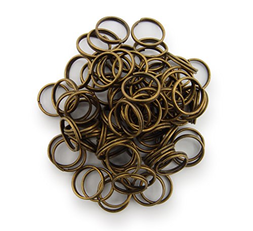Schlüsselringe/split Rings 10mm Durchmesser Farbe Antik Bronze 15g ca.80 Stk von WEBandBUY