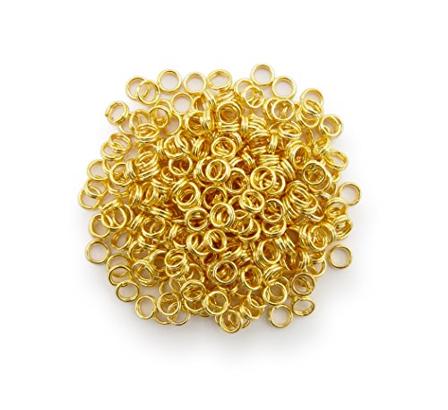 Schlüsselringe/split Rings 4mm Durchmesser Farbe Gold 15g ca.290 Stk von WEBandBUY